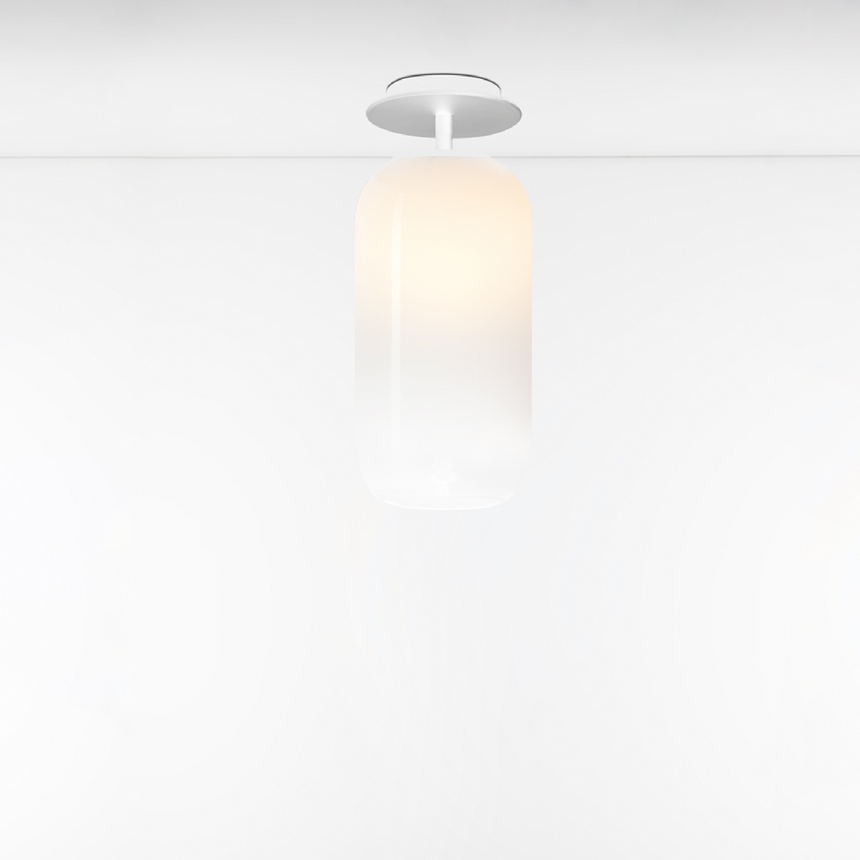 Pill-Shaped Glass Ceiling Lamp | Artemide Gople | ItalianFurniture.com