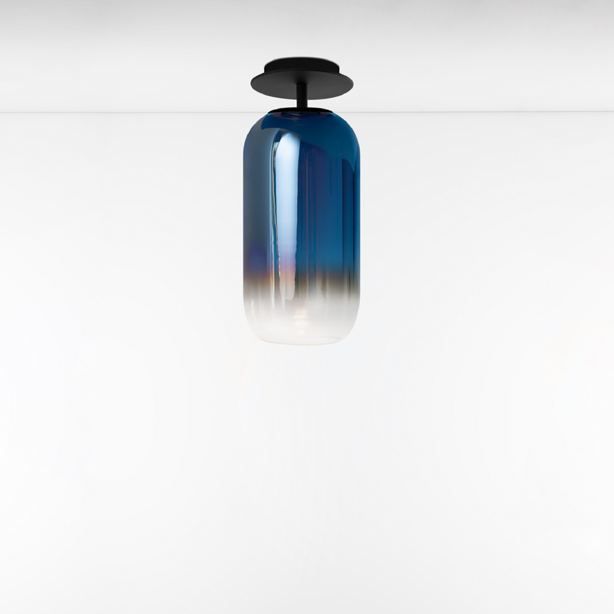 Pill-Shaped Glass Ceiling Lamp | Artemide Gople | ItalianFurniture.com