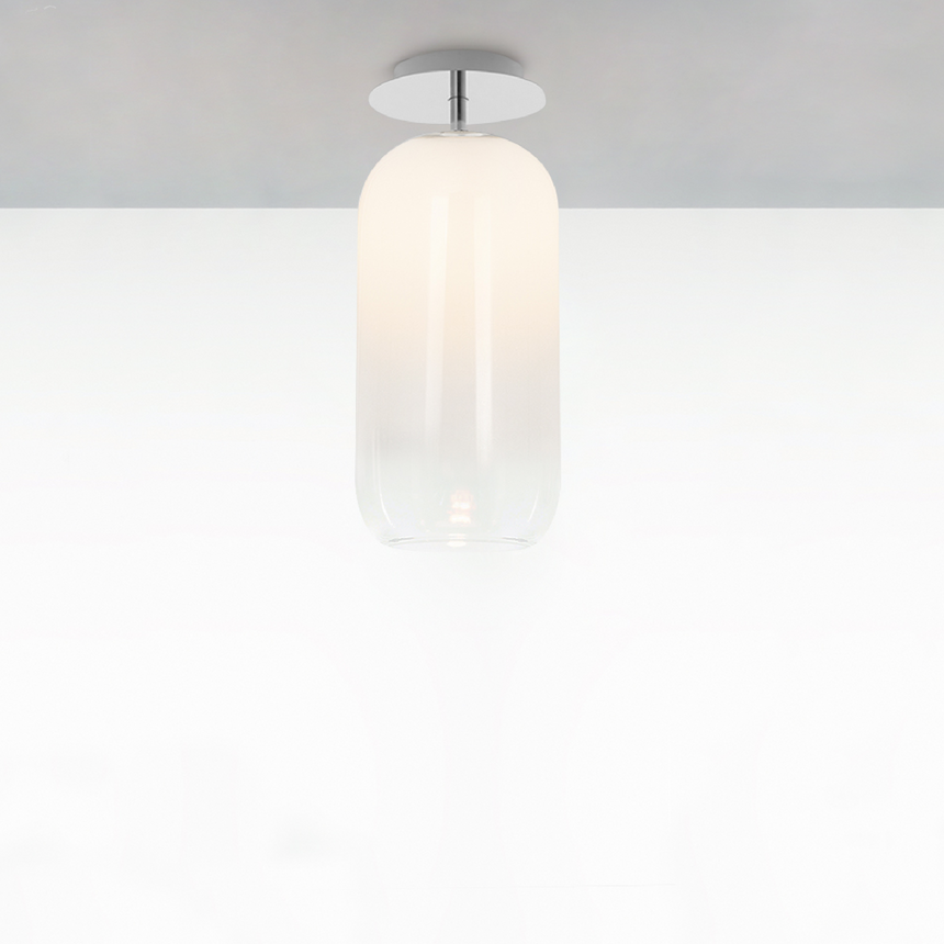 Pill-Shaped Glass Ceiling Lamp | Artemide Gople | ItalianFurniture.com