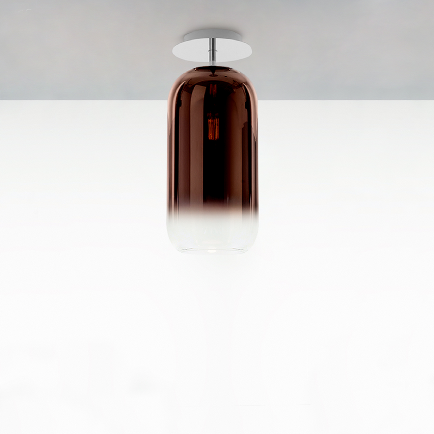 Pill-Shaped Glass Ceiling Lamp | Artemide Gople | ItalianFurniture.com