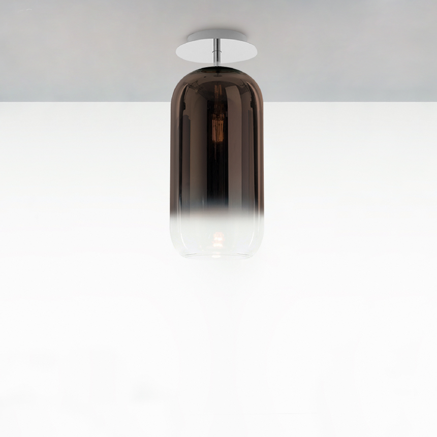 Pill-Shaped Glass Ceiling Lamp | Artemide Gople | ItalianFurniture.com