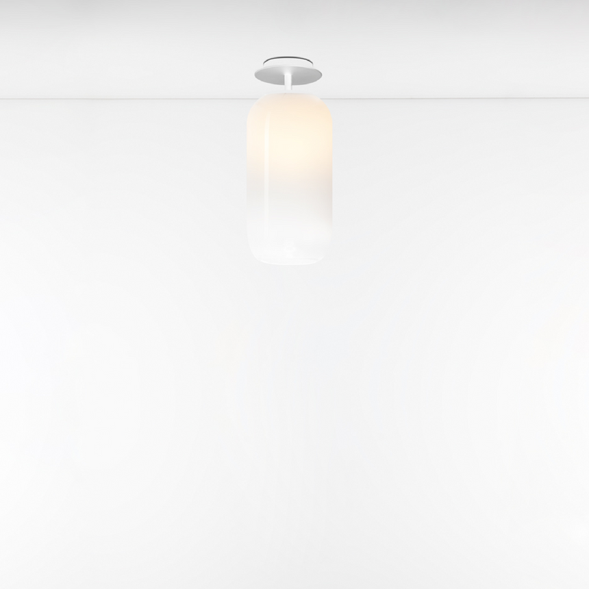 Pill-Shaped Glass Ceiling Lamp | Artemide Gople | ItalianFurniture.com