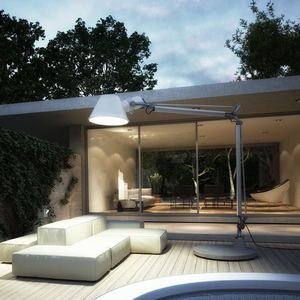 Empire Shade Outdoor Floor Lamp XXL | Artemide Tolomeo | Italianfurniture.com