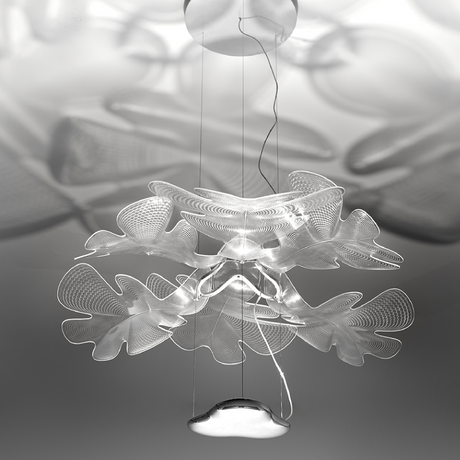 Clear Wavy Pendant Lamp | Artemide Chlorophilia | Italianfurniture.com