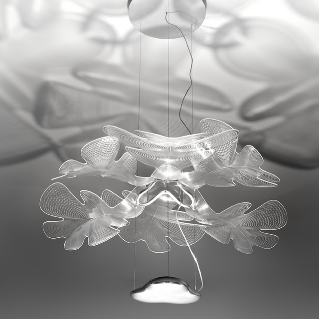 Clear Wavy Pendant Lamp | Artemide Chlorophilia | Italianfurniture.com