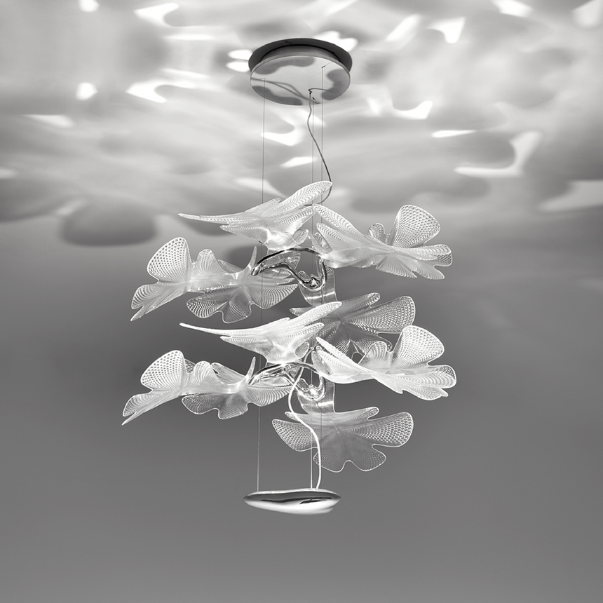 Clear Wavy Pendant Lamp | Artemide Chlorophilia | Italianfurniture.com