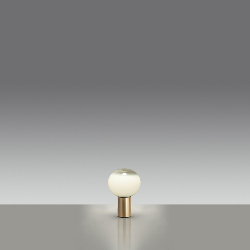 Cylindrical Base Glass Table Lamp | Artemide Laguna | Italianfurniture.com
