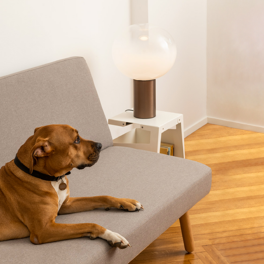 Cylindrical Base Glass Table Lamp | Artemide Laguna | Italianfurniture.com