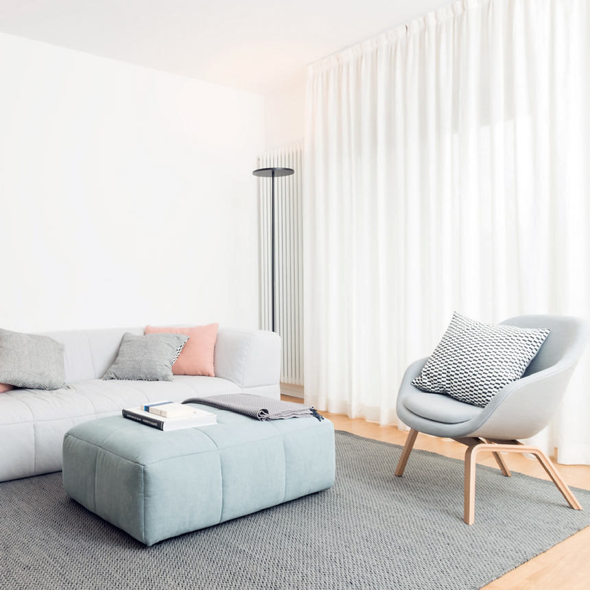 Aluminum Disc Floor Lamp | Artemide Athena | Italianfurniture.com