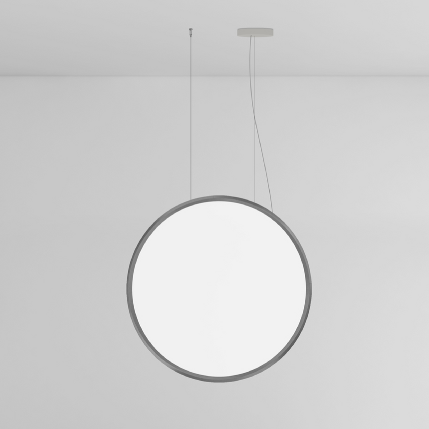 Aluminum Ring Vertical Pendant Lamp | Artemide Discovery  | italianfurniture.com