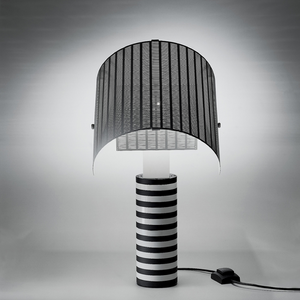 White Perforated Steel Table Lamp | Artemide Shogun | Italianfurniture.com