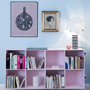 White Perforated Steel Table Lamp | Artemide Shogun | Italianfurniture.com