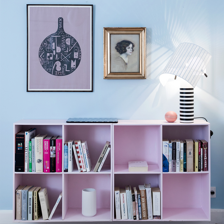 White Perforated Steel Table Lamp | Artemide Shogun | Italianfurniture.com