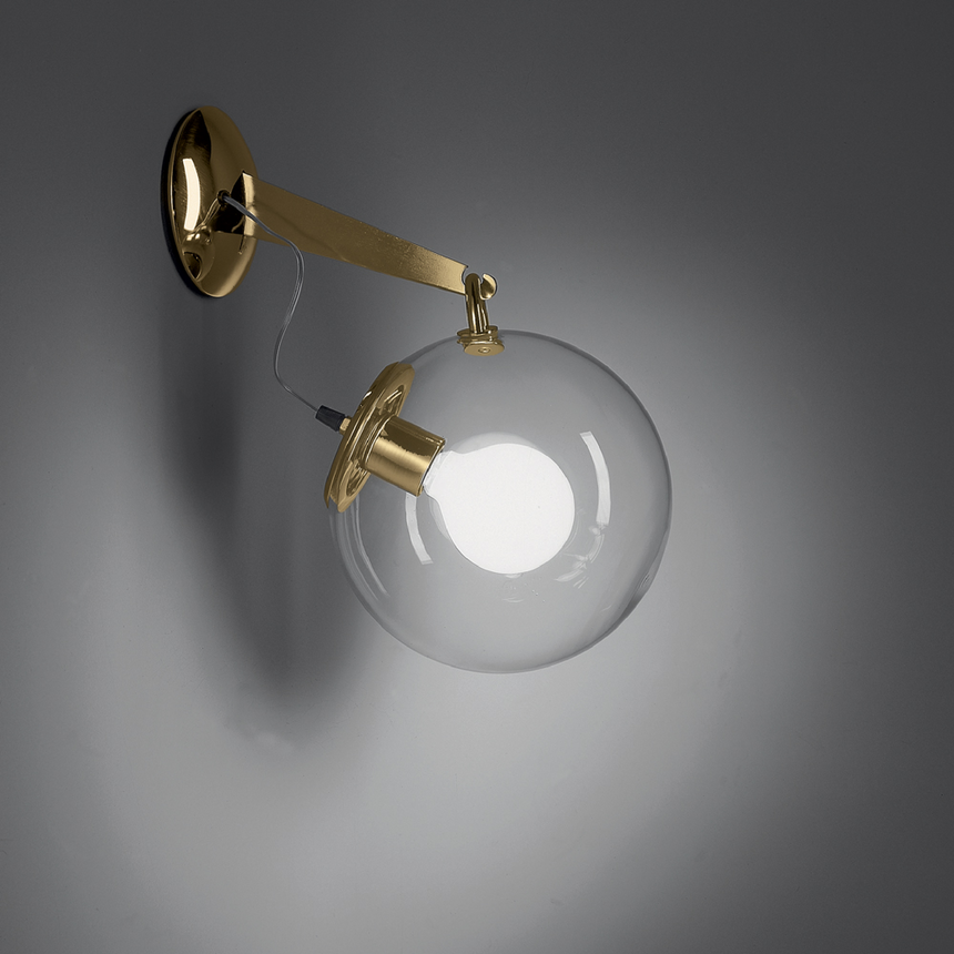 Clear Glass Globe Wall Lamp | Artemide Miconos | Italianfurniture.com