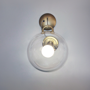 Clear Glass Globe Wall Lamp | Artemide Miconos | Italianfurniture.com