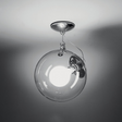 Clear Glass Globe Ceiling Lamp | Artemide Miconos | ItalianFurniture.com