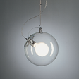 Clear Blown Glass Pendant Lamp | Artemide Miconos | Italianfurniture.com