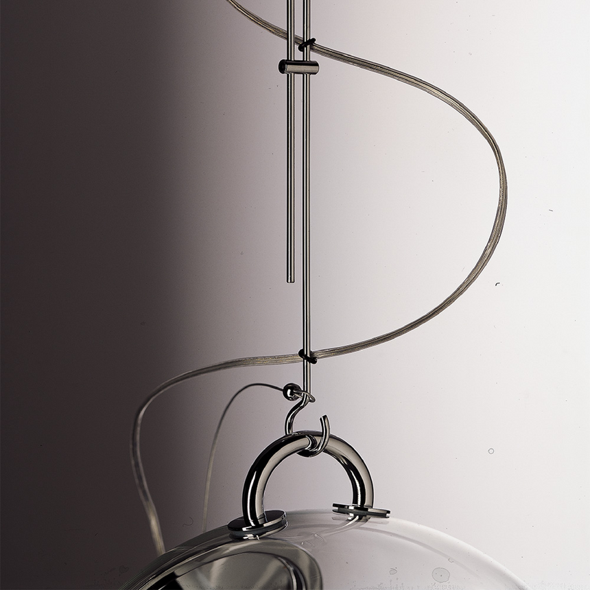 Clear Blown Glass Pendant Lamp | Artemide Miconos | Italianfurniture.com