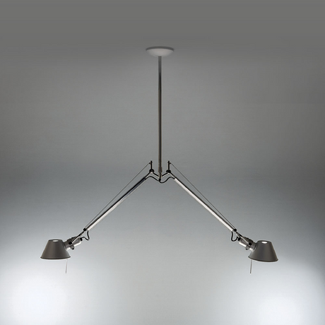 Aluminum Double Pendant Lamp | Artemide Tolomeo | Italianfurniture.com