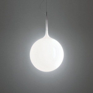 Opaque Glass Sphere Pendant Lamp | Artemide Castore | Italianfurniture.com