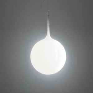 Opaque Glass Sphere Pendant Lamp | Artemide Castore | Italianfurniture.com
