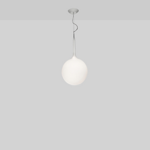 Opaque Glass Sphere Pendant Lamp | Artemide Castore | Italianfurniture.com
