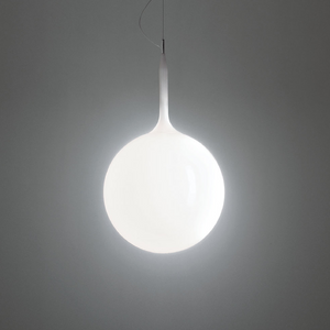 Opaque Glass Sphere Pendant Lamp | Artemide Castore | Italianfurniture.com