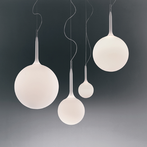 Opaque Glass Sphere Pendant Lamp | Artemide Castore | Italianfurniture.com