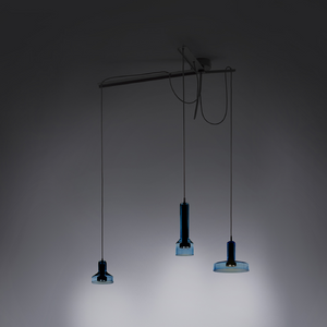 Colored Glass Triple Pendant Lamp | Artemide Stab | Italianfurniture.com