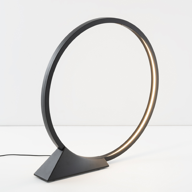 Black Aluminum Ring Floor Lamp | Artemide O | Italianfurniture.com