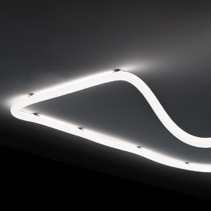 Flexible Tube Vertical Ceiling Lamp | Artemide La Linea | Italianfurniture.com