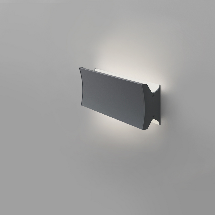 Gray Dimmable Dual Wall/Ceiling Lamp | Artemide Lineacurve | Italianfurniture.com