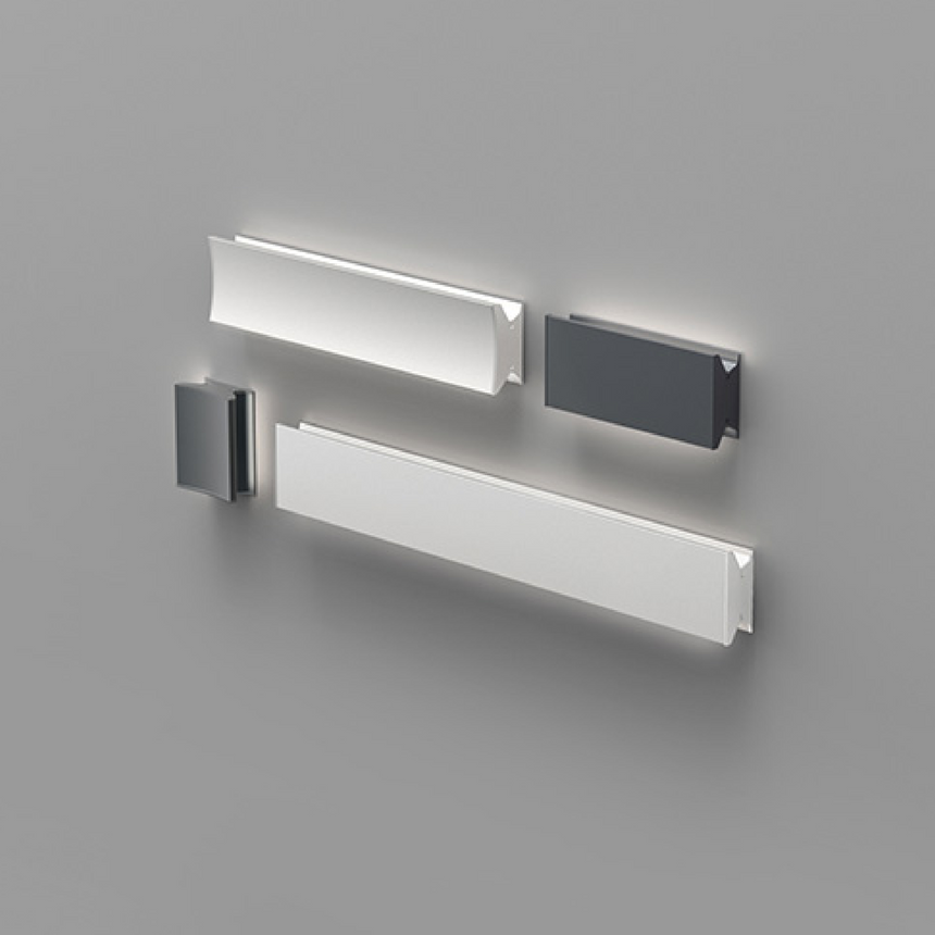 Gray Bar Dual Wall/Ceiling Lamp | Artemide Lineaflat | Italianfurniture.com