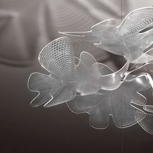 Clear Wavy Pendant Lamp | Artemide Chlorophilia | Italianfurniture.com