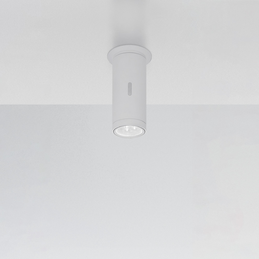Cylindrical Aluminum Outdoor Ceiling Lamp | Artemide Calumet | ItalianFurniture.com