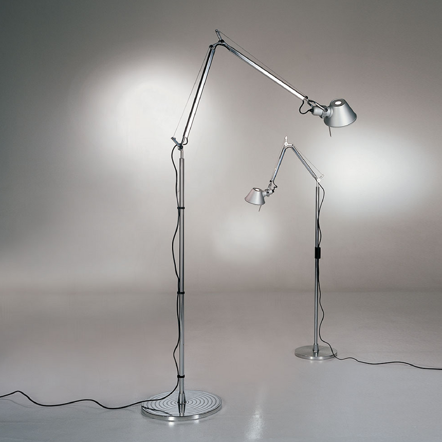 Chromed Steel Floor Lamp | Artemide Tolomeo | Italianfurniture.com