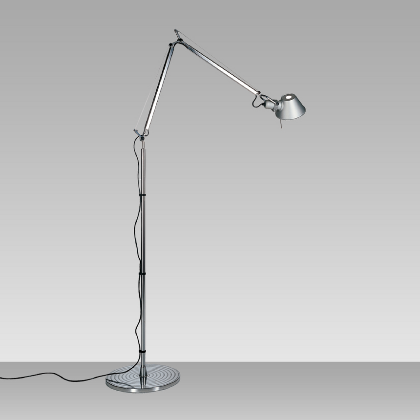 Chromed Steel Floor Lamp | Artemide Tolomeo | Italianfurniture.com