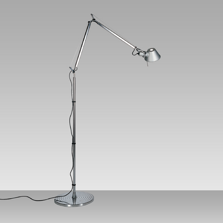 Chromed Steel Dimmable Floor Lamp | Artemide Tolomeo | Italianfurniture.com
