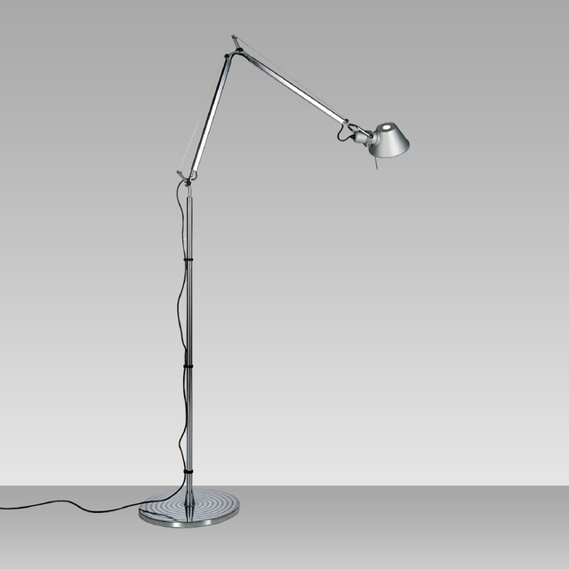 Chromed Steel Dimmable Floor Lamp | Artemide Tolomeo | Italianfurniture.com