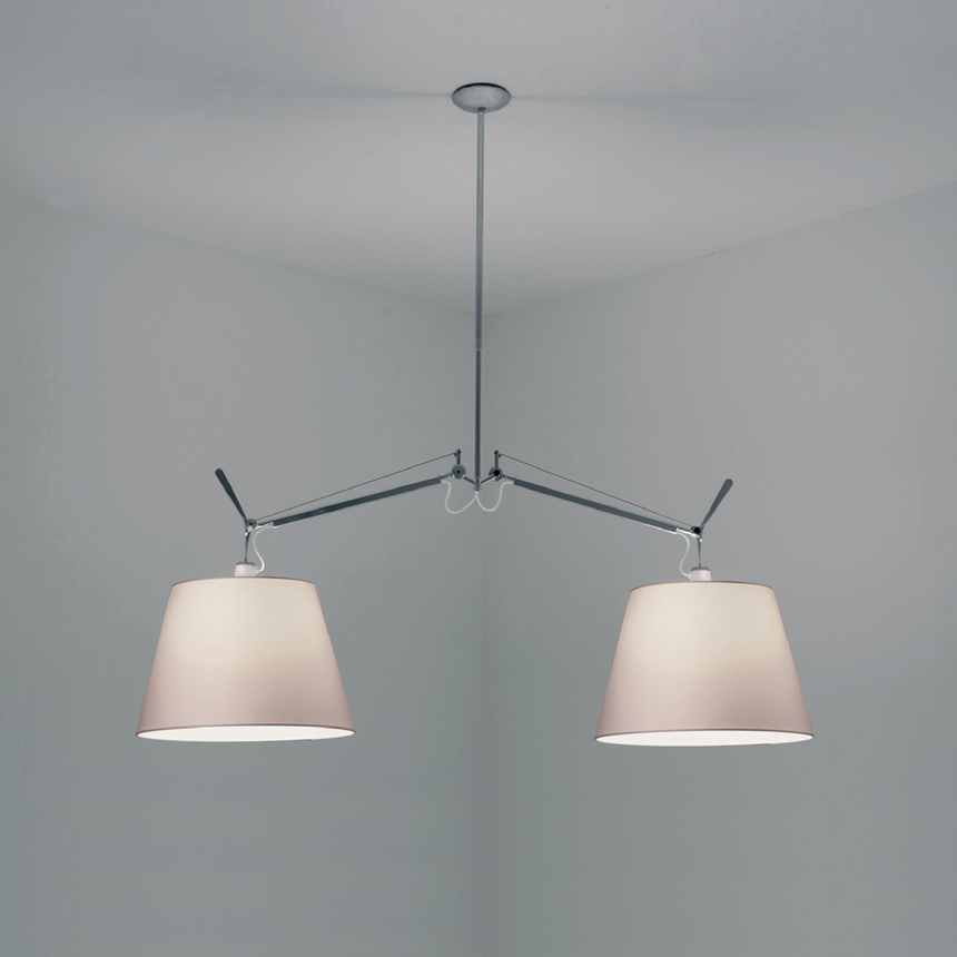 Double Empire Shade Pendant Lamp | Artemide Tolomeo | Italianfurniture.com