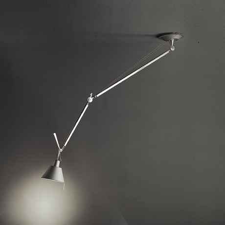 Aluminum Off Center Pendant Lamp | Artemide Tolomeo | Italianfurniture.com