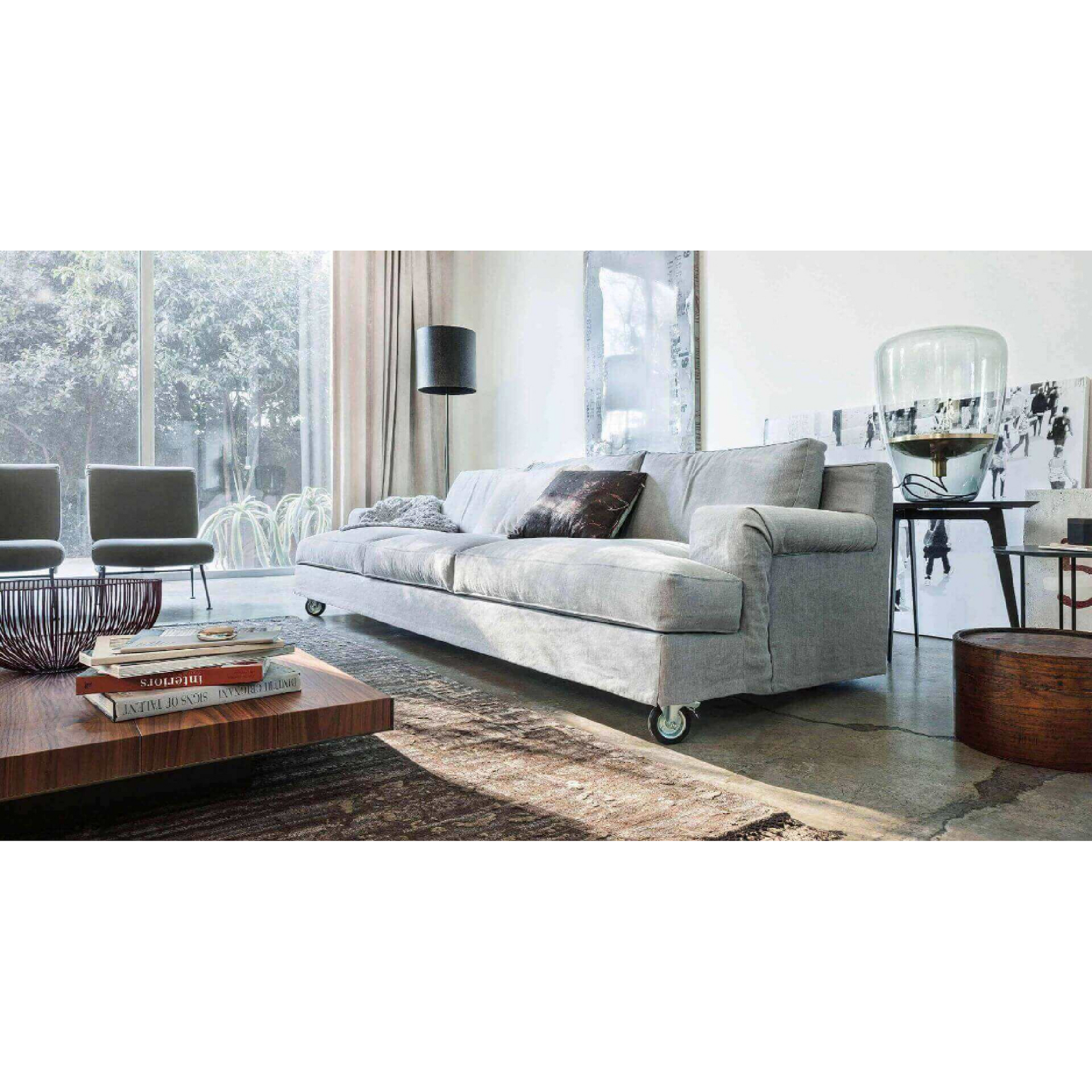 Worn Style Wheeled Sofa | Lema Aberdeen | ItalianFurniture.com