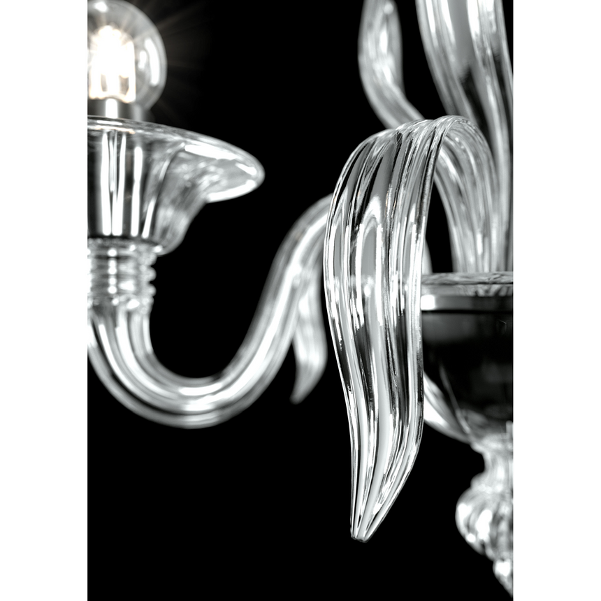 Glass Leaves 8-Bulb Chandelier | Barovier & Toso Fauve | Italianfurniture.com