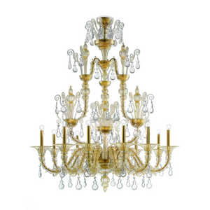 80s Crystal Cascade Chandelier | Barovier & Toso Taif | Italianfurniture.com