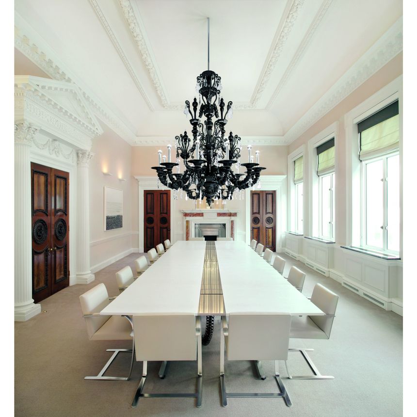 80s Crystal Cascade Chandelier | Barovier & Toso Taif | Italianfurniture.com