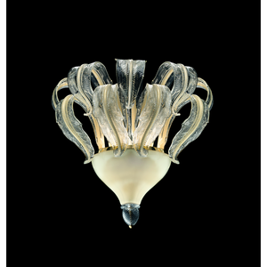 Curled Glass Feather Wall Lamp | Barovier & Toso Piume | Italianfurniture.com