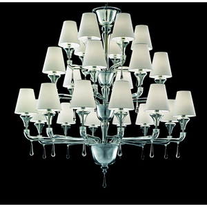 13-Bulb Cascade Shaded Chandelier | Barovier & Toso Nevada | Italianfurniture.com