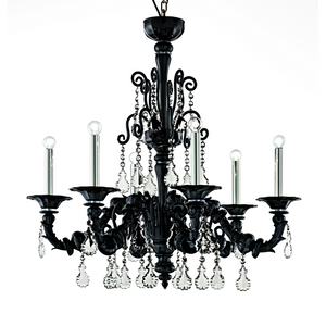 Crystal Pendants Tapered Chandelier | Barovier & Toso Baikal | Italianfurniture.com