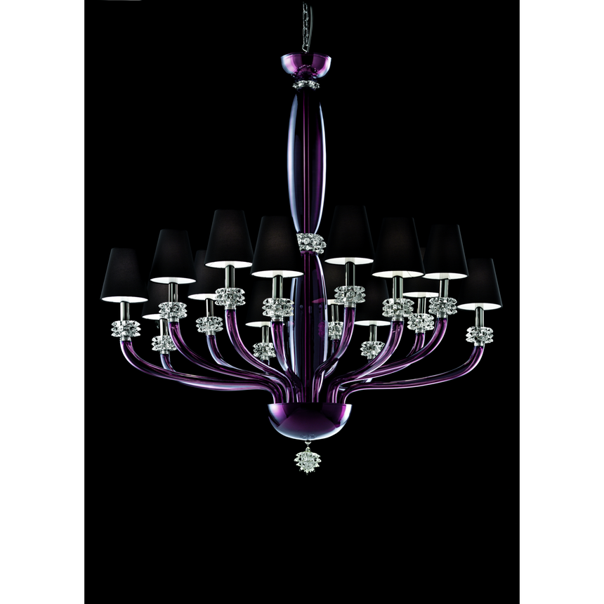 Curved Arm 18-Bulb Chandelier | Barovier & Toso Rotterdam | Italianfurniture.com