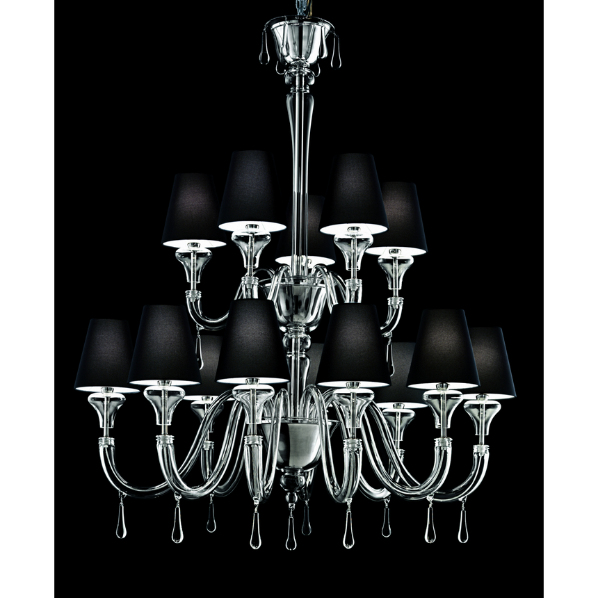 9-Shaded Bulbs Chandelier | Barovier & Toso Maryland | Italianfurniture.com